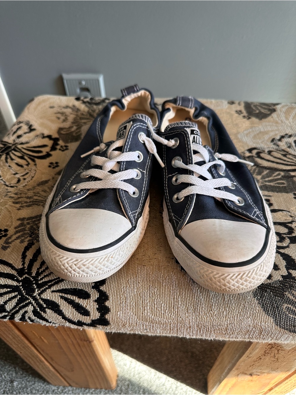 Converse Women’s Low Top Sneakers in Navy and White
